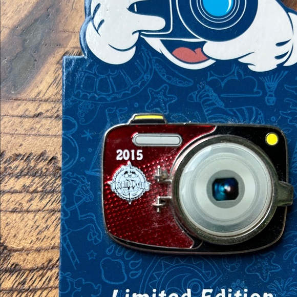 Disney Red and Blue Limited Edition Camera Pin - Picture 2 of 4